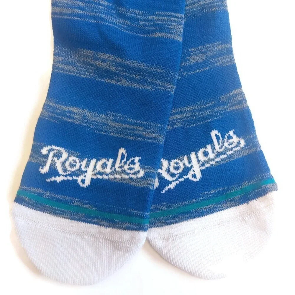 Stance Mens Shoe Size 9-13 Royals Twist Casual MLB Kansas City Royals Crew Socks